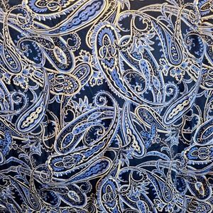 Ralph Lauren Costa Azzurra King Comforter Navy Blue Paisley Cotton Coastl 96x108
